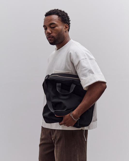MAN-TLE R0B0 Zip Tote, Black Nylon