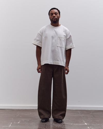 7115 by Szeki Straight Legged Trouser Unisex, Taupe Brown