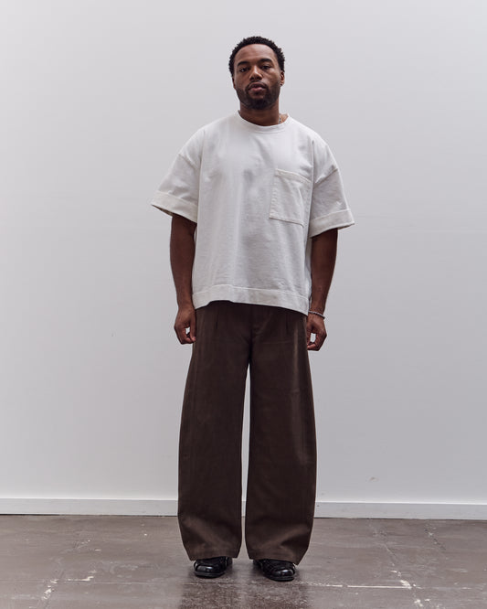 7115 by Szeki Straight Legged Trouser Unisex, Taupe Brown