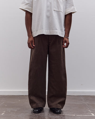7115 by Szeki Straight Legged Trouser Unisex, Taupe Brown