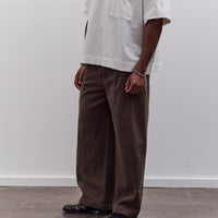 7115 by Szeki Straight Legged Trouser Unisex, Taupe Brown