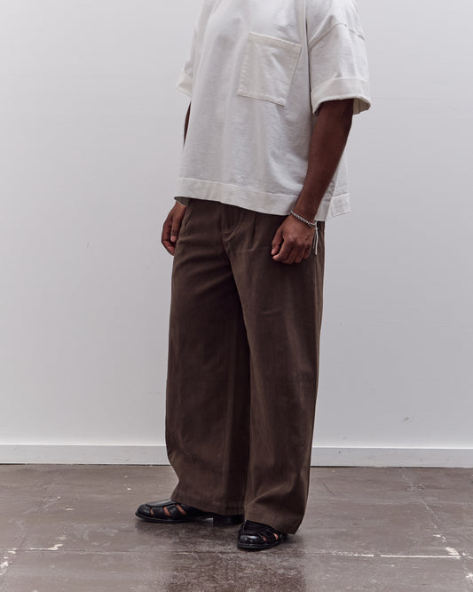 7115 by Szeki Straight Legged Trouser Unisex, Taupe Brown