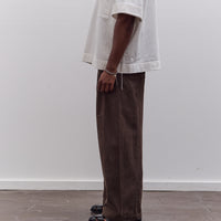 7115 by Szeki Straight Legged Trouser Unisex, Taupe Brown
