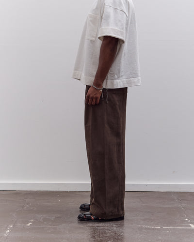 7115 by Szeki Straight Legged Trouser Unisex, Taupe Brown