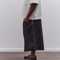 7115 by Szeki Soft Denim Pleated Culotte Unisex, Black