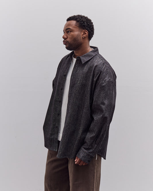 Soft Denim Dolman Shirt Unisex, Black