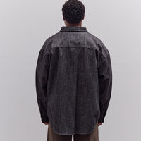 Soft Denim Dolman Shirt Unisex, Black