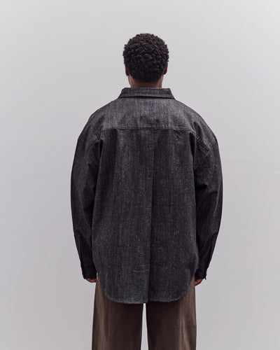 7115 by Szeki Soft Denim Dolman Shirt Unisex, Black