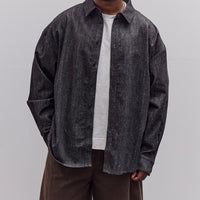 Soft Denim Dolman Shirt Unisex, Black