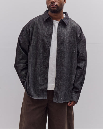 7115 by Szeki Soft Denim Dolman Shirt Unisex, Black
