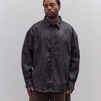 Soft Denim Dolman Shirt Unisex, Black