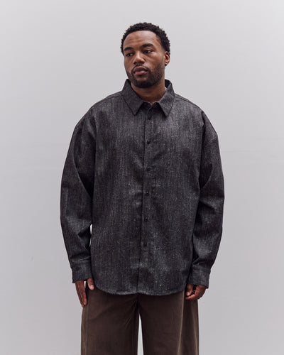 7115 by Szeki Soft Denim Dolman Shirt Unisex, Black