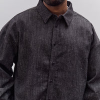 Soft Denim Dolman Shirt Unisex, Black