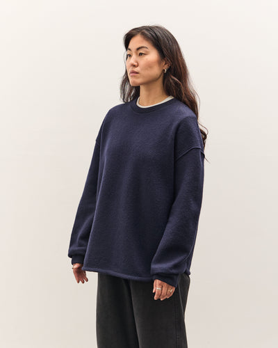 7115 by Szeki Boiled Wool Keepsake Jumper, Navy