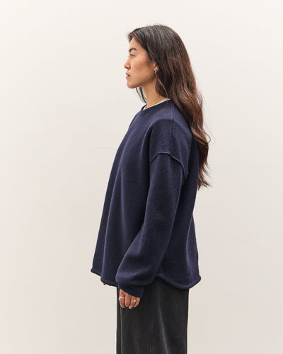 7115 by Szeki Boiled Wool Keepsake Jumper, Navy