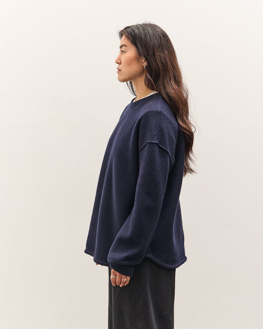 7115 by Szeki Boiled Wool Keepsake Jumper, Navy