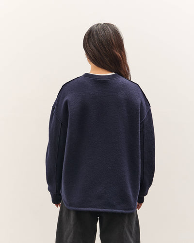 7115 by Szeki Boiled Wool Keepsake Jumper, Navy