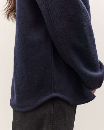 7115 by Szeki Boiled Wool Keepsake Jumper, Navy