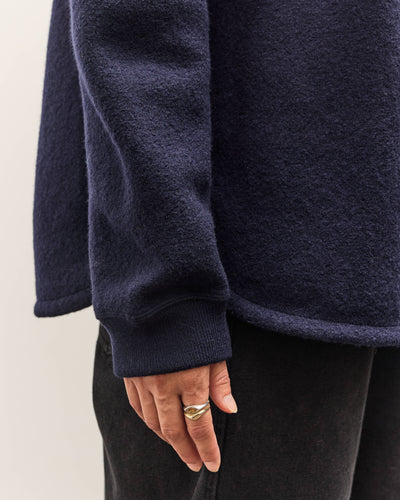 7115 by Szeki Boiled Wool Keepsake Jumper, Navy
