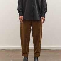 7115 by Szeki Corduroy Elastic Pull-Up Trouser, Sepia Brown