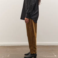 7115 by Szeki Corduroy Elastic Pull-Up Trouser, Sepia Brown