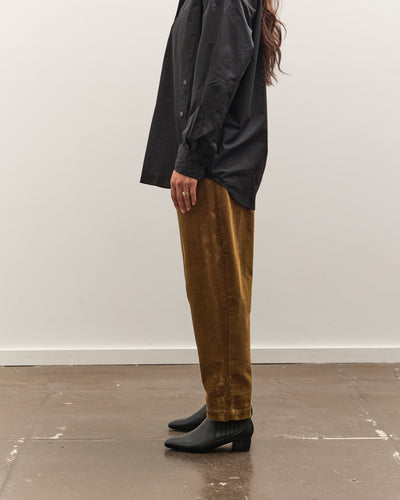 7115 by Szeki Corduroy Elastic Pull-Up Trouser, Sepia Brown
