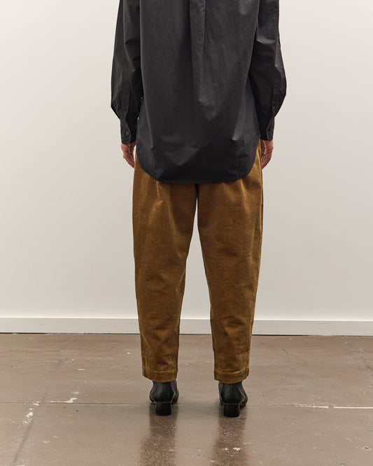 7115 by Szeki Corduroy Elastic Pull-Up Trouser, Sepia Brown