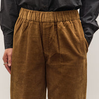 7115 by Szeki Corduroy Elastic Pull-Up Trouser, Sepia Brown