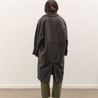 7115 by Szeki Cuffed Wool Coat, Heathered Taupe
