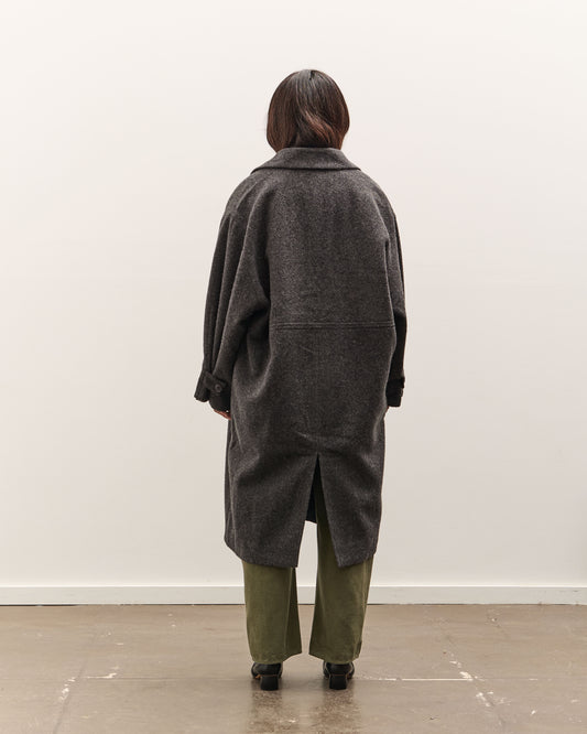 7115 by Szeki Cuffed Wool Coat, Heathered Taupe