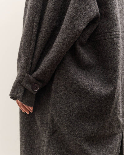 7115 by Szeki Cuffed Wool Coat, Heathered Taupe