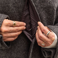 7115 by Szeki Cuffed Wool Coat, Heathered Taupe