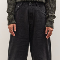 7115 by Szeki Curved Legged Work Trouser, Washed Black