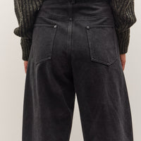 7115 by Szeki Curved Legged Work Trouser, Washed Black