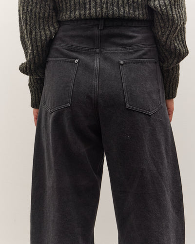 7115 by Szeki Curved Legged Work Trouser, Washed Black