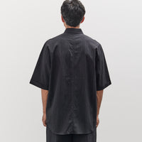 7115 by Szeki Unisex Double Pocket Shirt, Textured Black