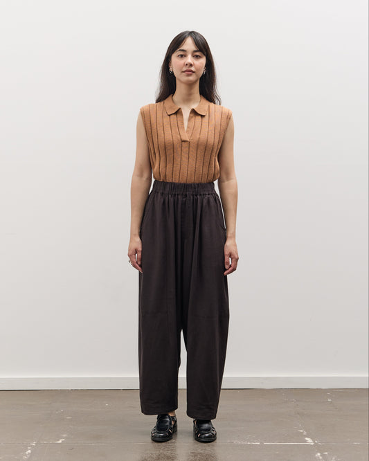 7115 by Szeki Elastic Panel Barrel Trouser, Black