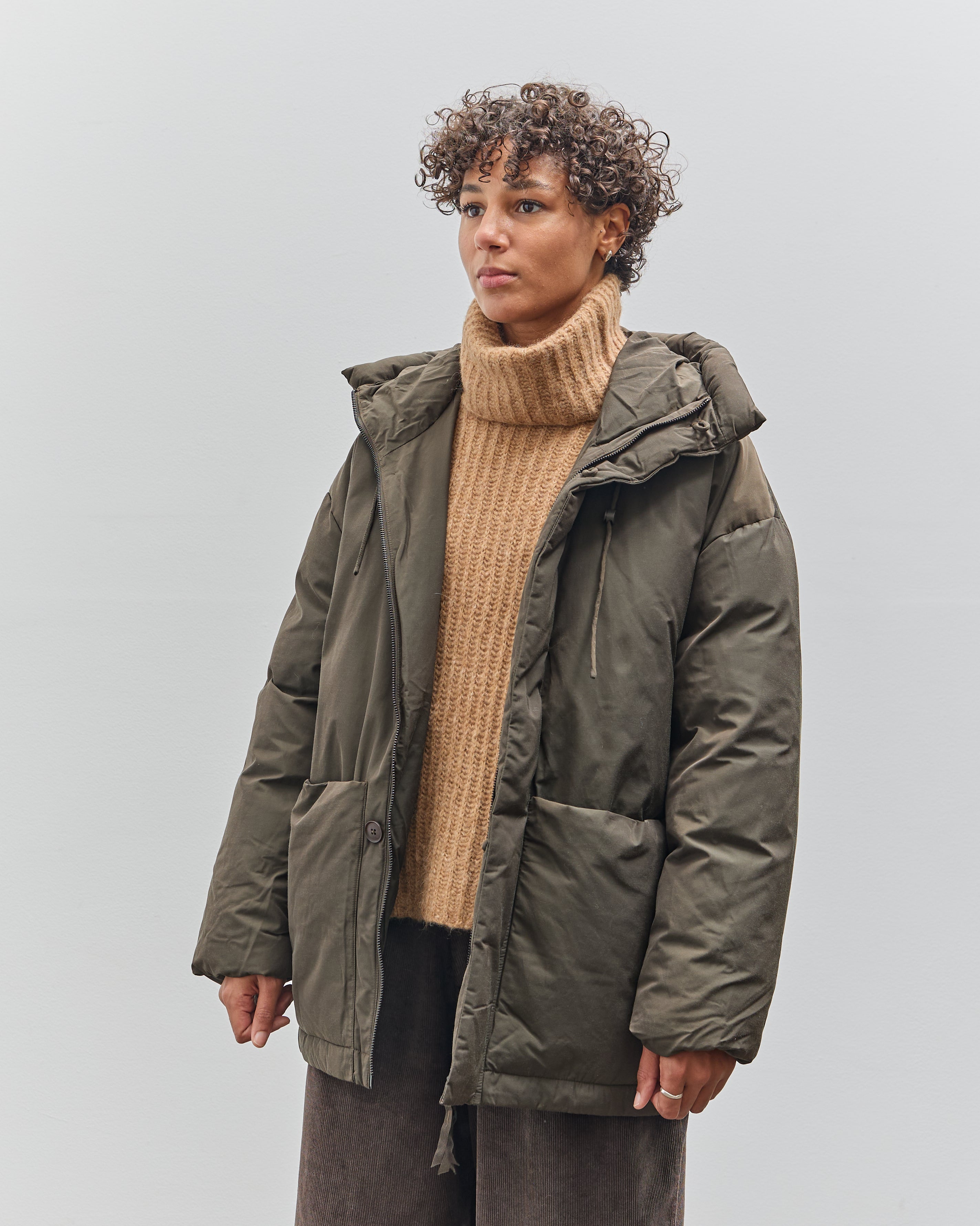 7115 by Szeki Hooded Puffer, Olive – Glasswing