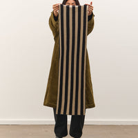 7115 by Szeki Long Scarf, Beige Stripes