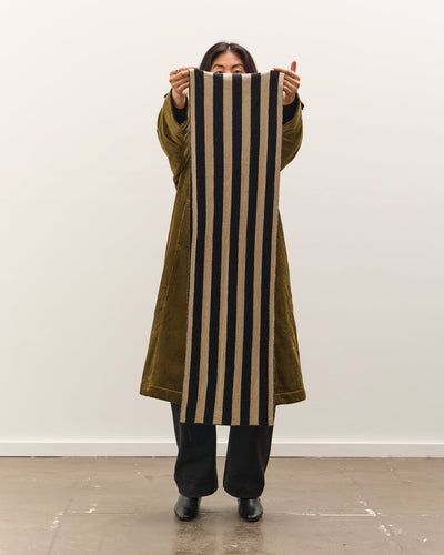 7115 by Szeki Long Scarf, Beige Stripes