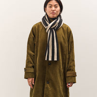 7115 by Szeki Long Scarf, Beige Stripes