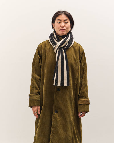 7115 by Szeki Long Scarf, Beige Stripes