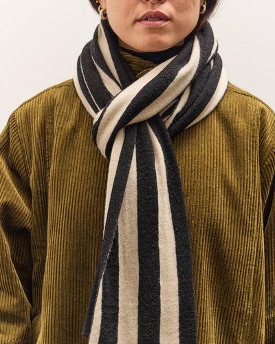 7115 by Szeki Long Scarf, Beige Stripes