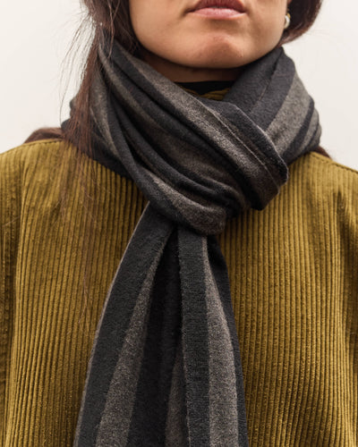 7115 by Szeki Long Scarf, Gray Stripes