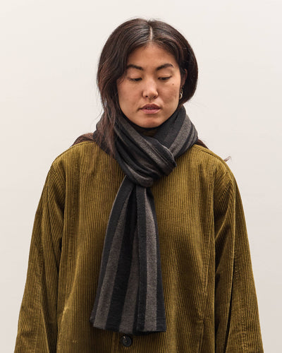 7115 by Szeki Long Scarf, Gray Stripes