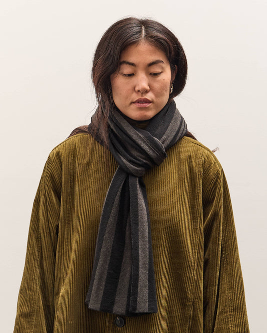 7115 by Szeki Long Scarf, Gray Stripes