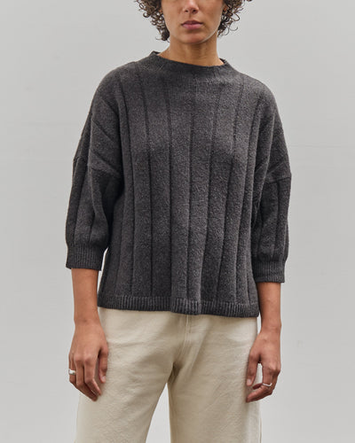 7115 by Szeki Midpoet Mockneck Sweater, Charcoal