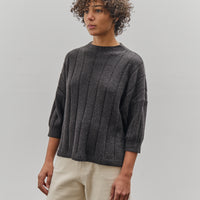 7115 by Szeki Midpoet Mockneck Sweater, Charcoal