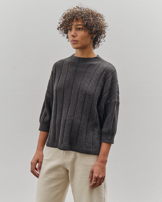 7115 by Szeki Midpoet Mockneck Sweater, Charcoal