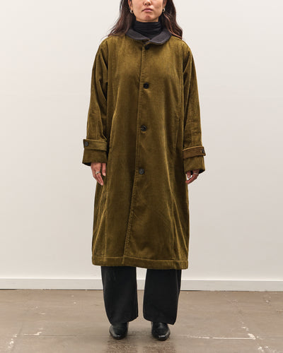 7115 by Szeki Padded Corduroy Fleece Coat, Deep Olive